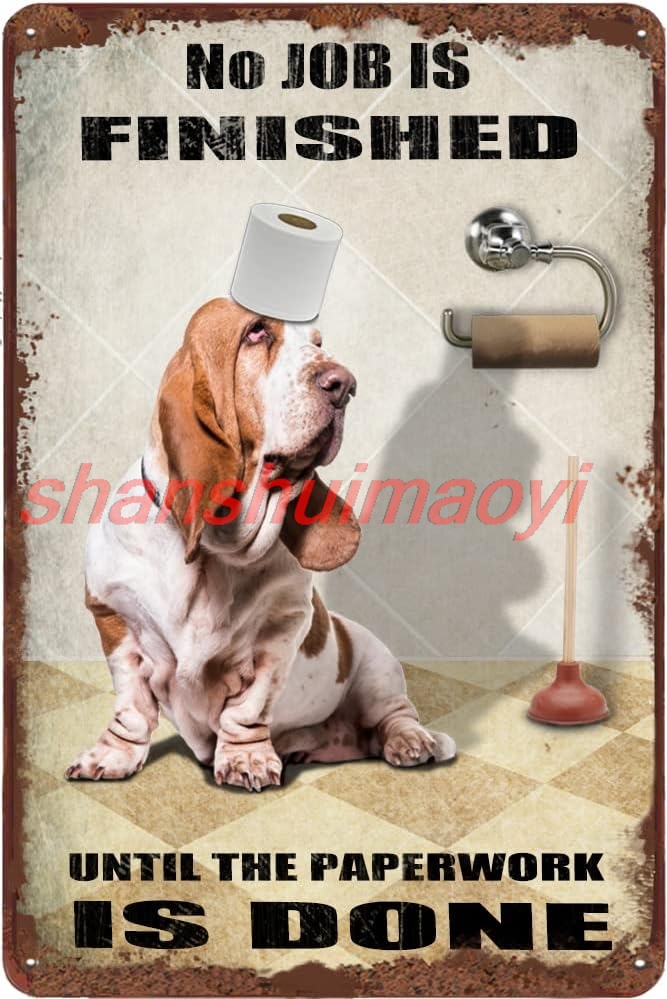 Basset Hound Dog Bathroom Tin  - Farming Jobs recension och pris