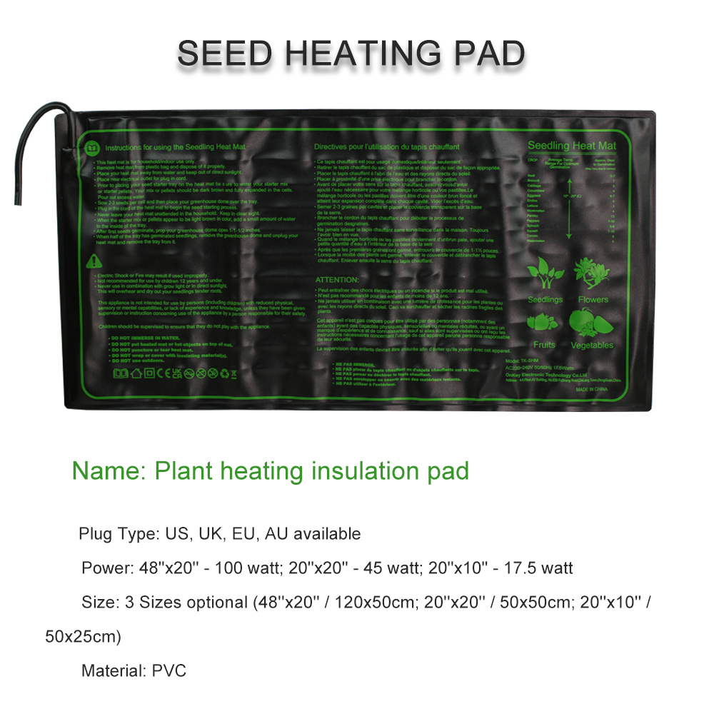 Seedling Heating Pad 3 Sizes W - Seedling Heat Mat recension och pris